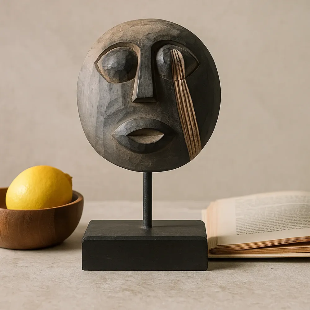 Mască decorativă tribală Timor, antică 27x20cm