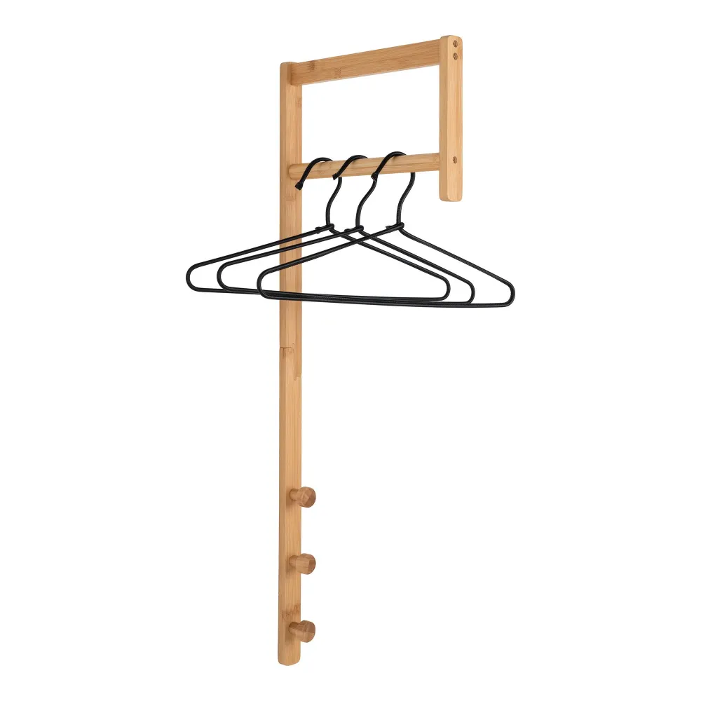 Trento Suport pentru haine, din bambus, natur 3x30x82 cm