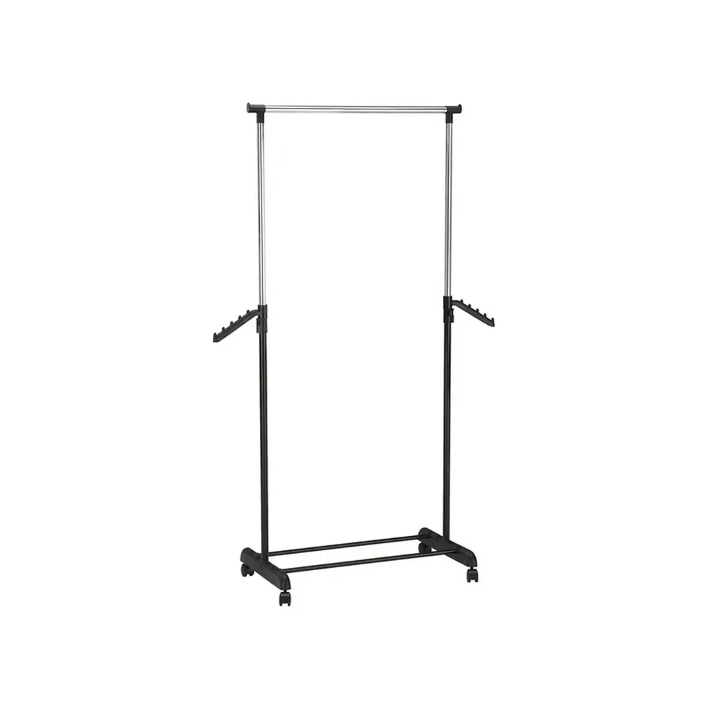 Stander haine MIKE, negru, metal/plastic, 80x40x179 cm