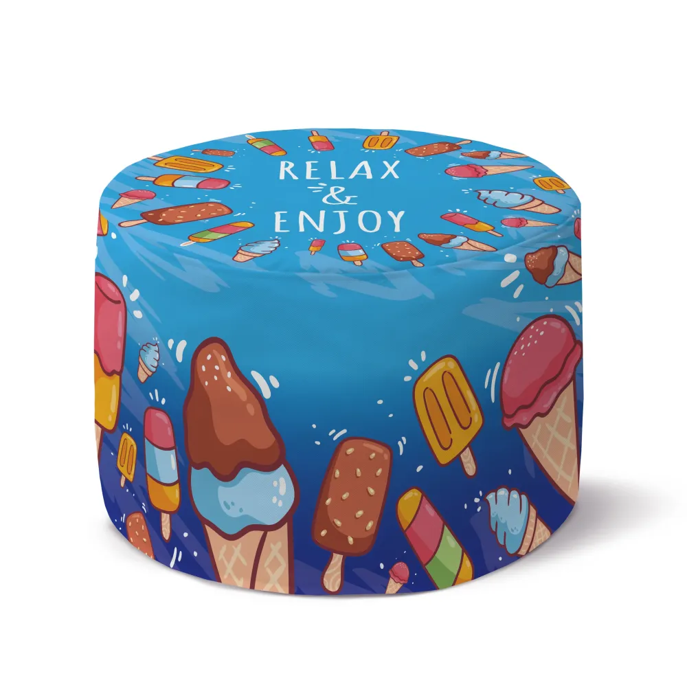Taburet de picioare rotund Relax & Enjoy