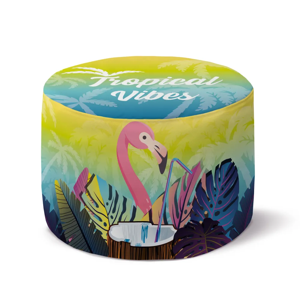Tropical Vibes Footstool rotund