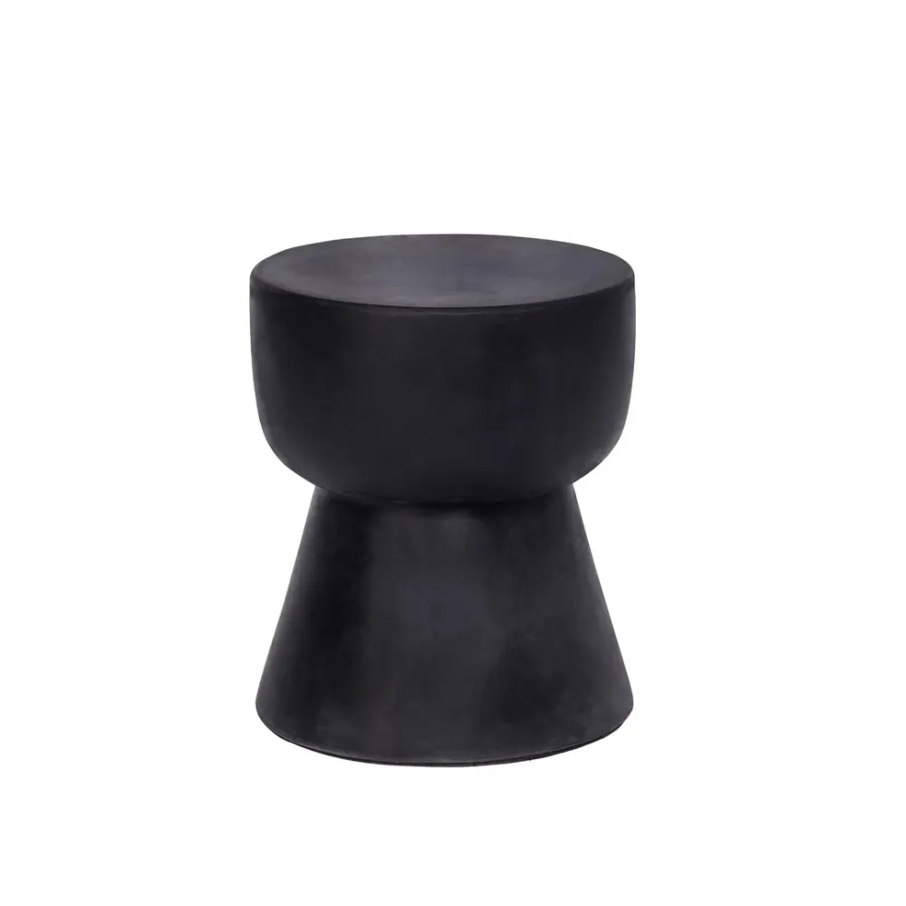 Taburet negru din fibrociment Bergamote