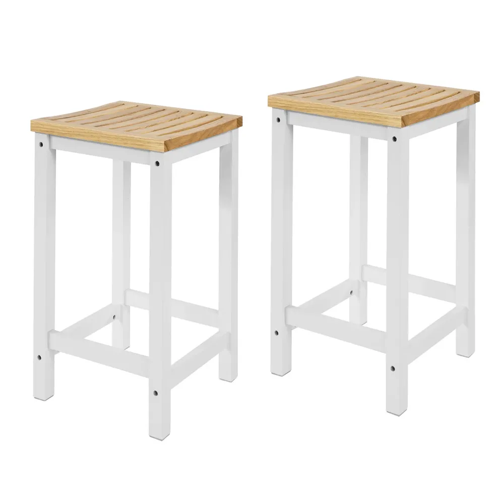 SoBuy 2 x scaun Hevea și pin 35x35x61cm FST29-WNX2