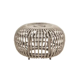 Otoman exterior, bej inchis, Ø 60 cm