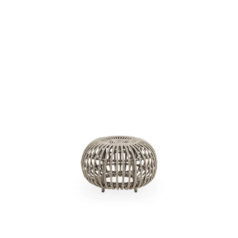 Otoman exterior, bej inchis, Ø 55 cm