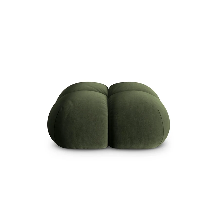 Taburet verde inchis din catifea Loretto