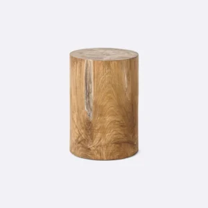 Taburet lemn masiv tec, Solid Round