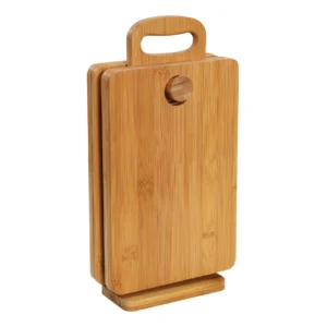 Set de 4 blaturi cu suport din lemn de bambus, colectia Eco Line - ZASSENHAUS