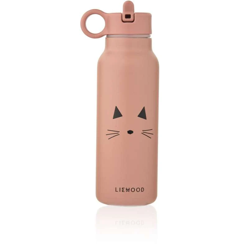 Liewood Falk Drikkeflaske - Rustfrit Stål - 350ml - Cat/Dark Rose