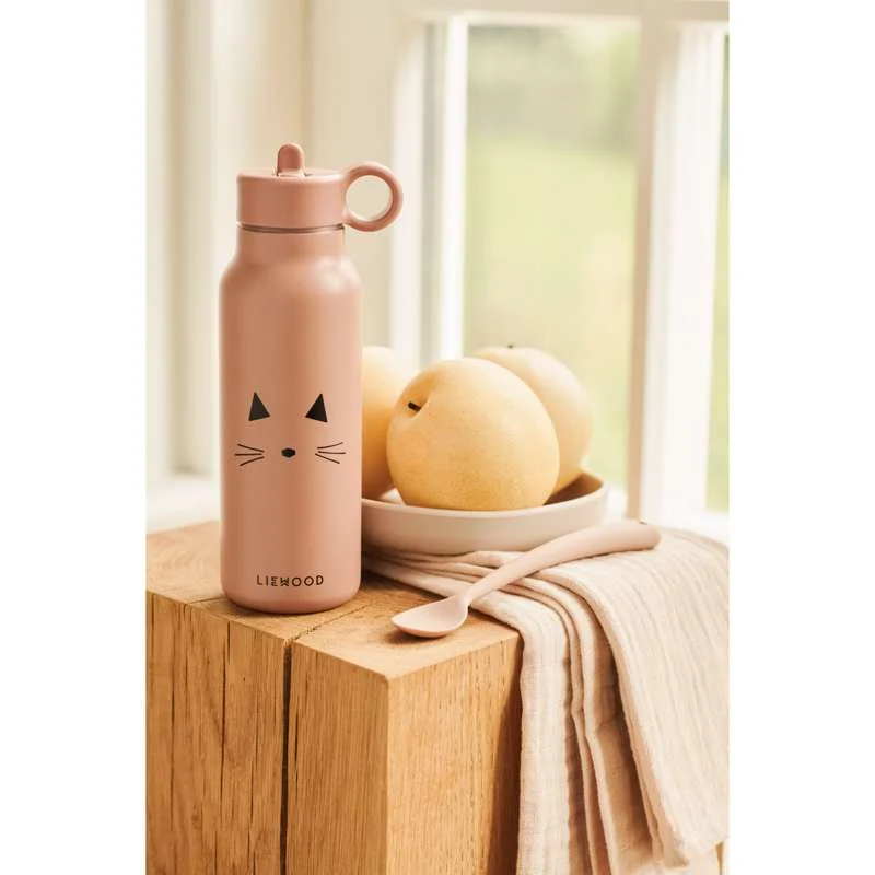 Liewood Falk Drikkeflaske - Rustfrit Stål - 350ml - Cat/Dark Rose
