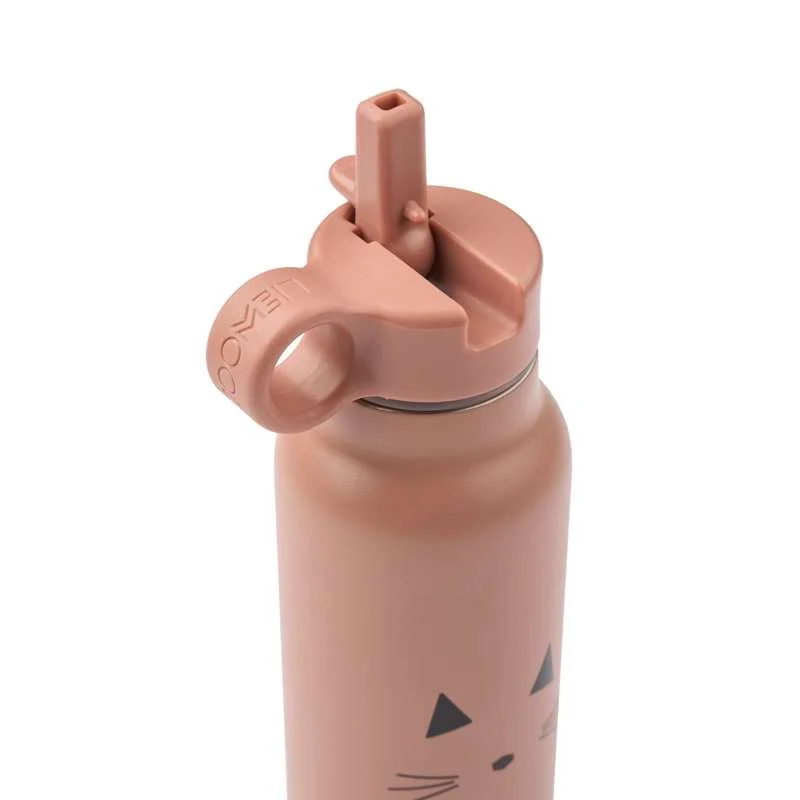 Liewood Falk Drikkeflaske - Rustfrit Stål - 350ml - Cat/Dark Rose
