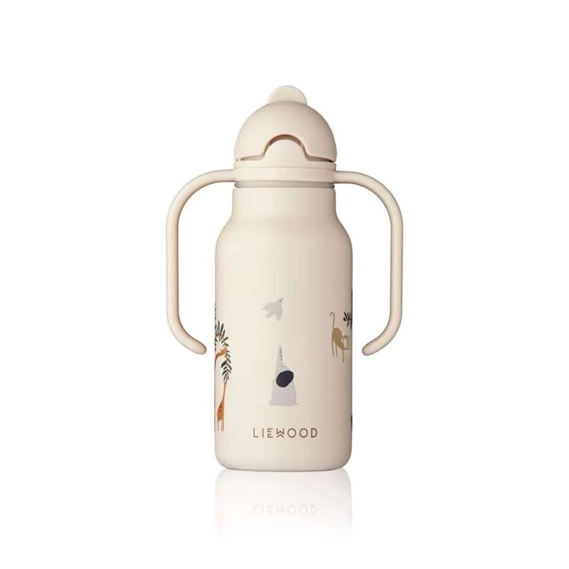 Liewood Sticlă de băut Kimmie - Metalic inoxidabil - 250ml - All Together/Sandy