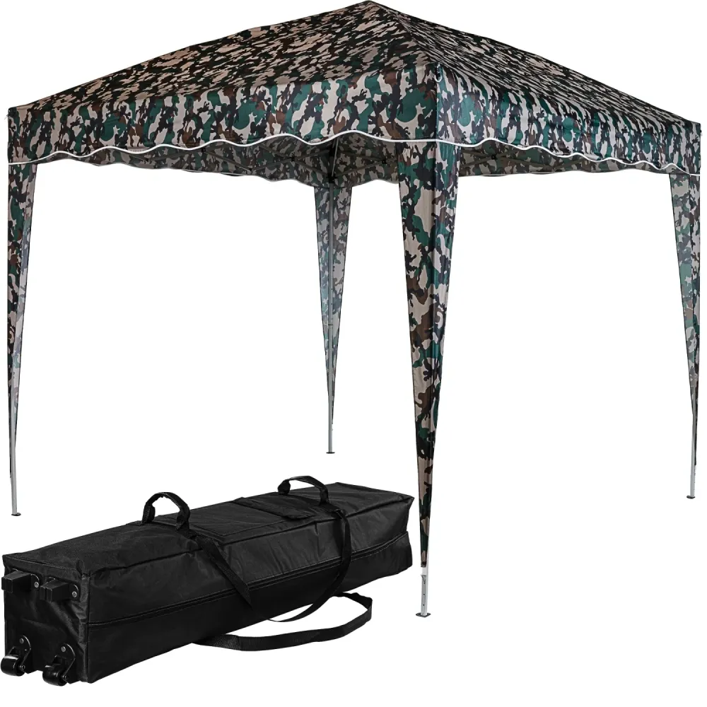 Pavilion BASIC, 3 x 3 m, geanta carucior, otel, culoare padure
