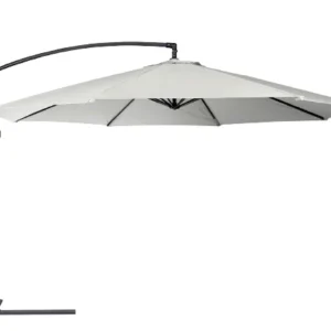 Umbrela de soare cu suport, 3m, alb