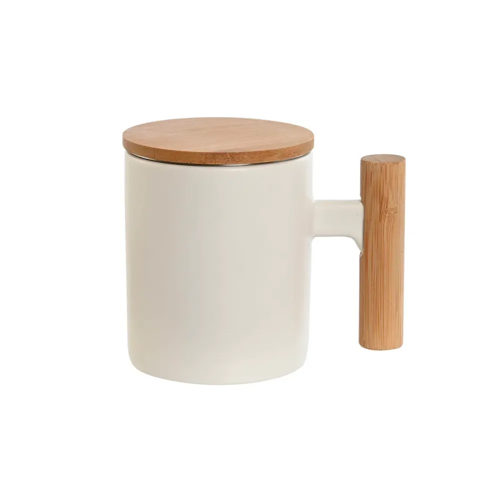 Cană cu filtru pentru infuzii Home ESPRIT Alb Oțel inoxidabil Porțelan 360 ml