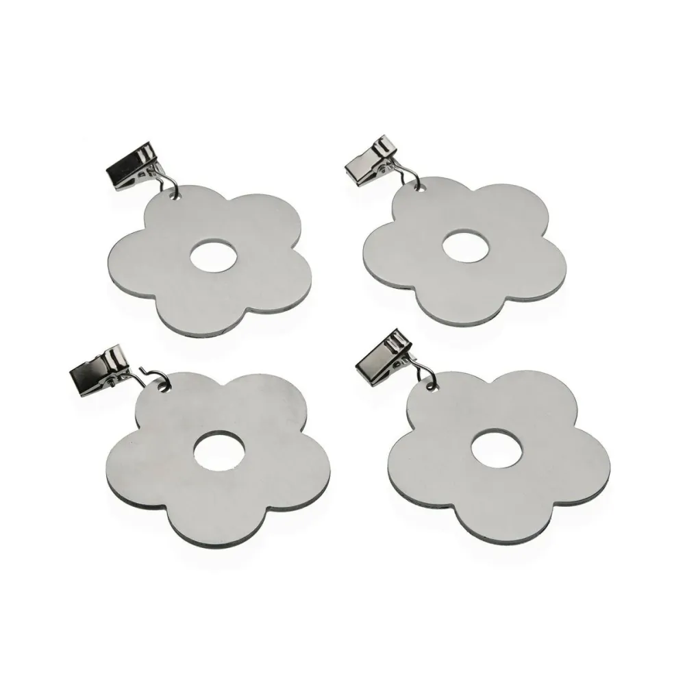 Clemă pentru susținerea feței de masă Versa Metal Aliaj de Zinc 7 x 6,8 cm Floare 4 Piese