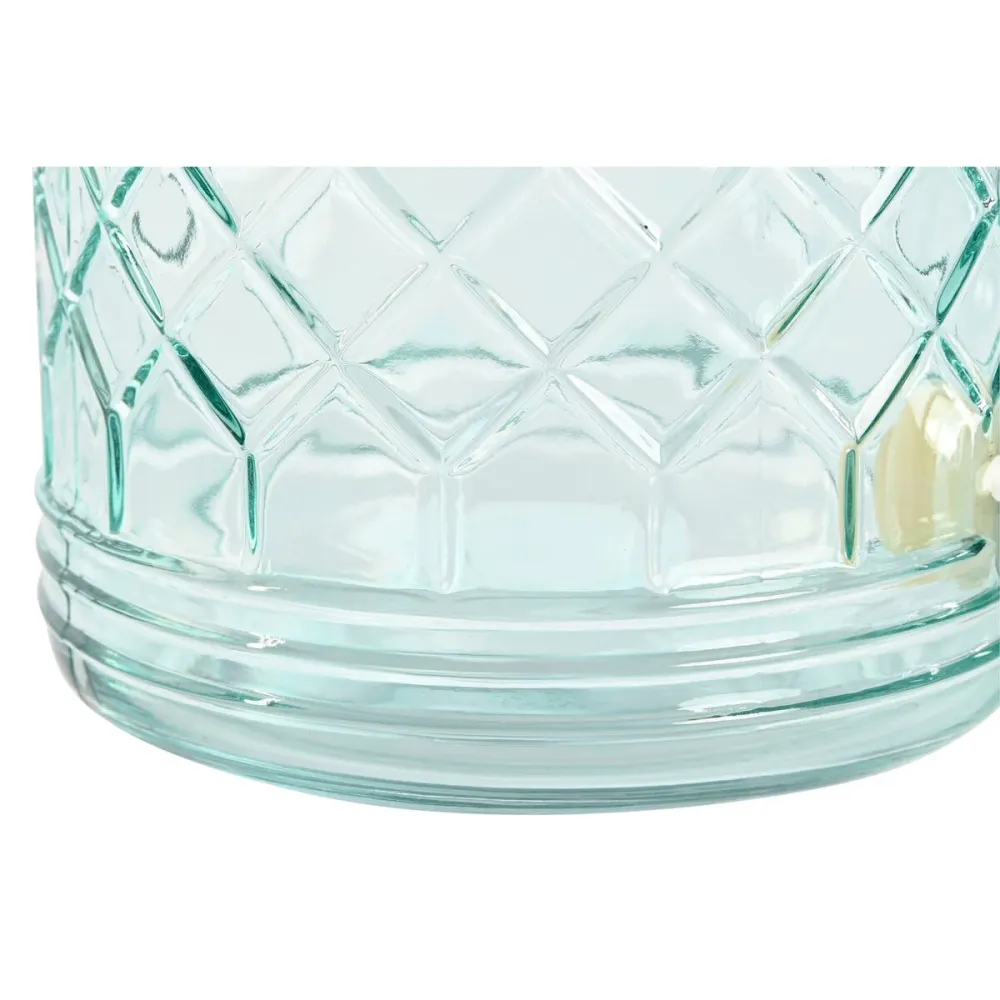 Dispenser de Apă Home ESPRIT Albastru Oțel inoxidabil Geam 3,6 L 16 x 21 x 26 cm