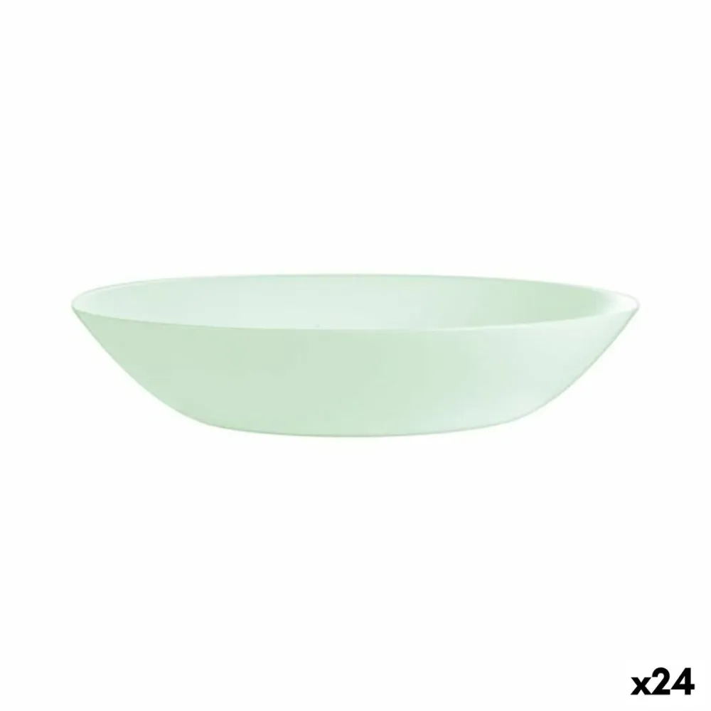 Farfurie Adâncă Luminarc Diwali Paradise Verde Sticlă 20 cm (24 Unități)