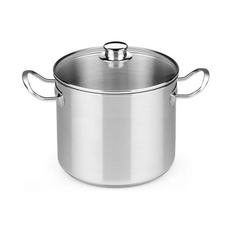 Oală cu Capac de Sticlă BRA A343936 10,5 L Oțel Oțel inoxidabil Oțel inoxidabil 18/10