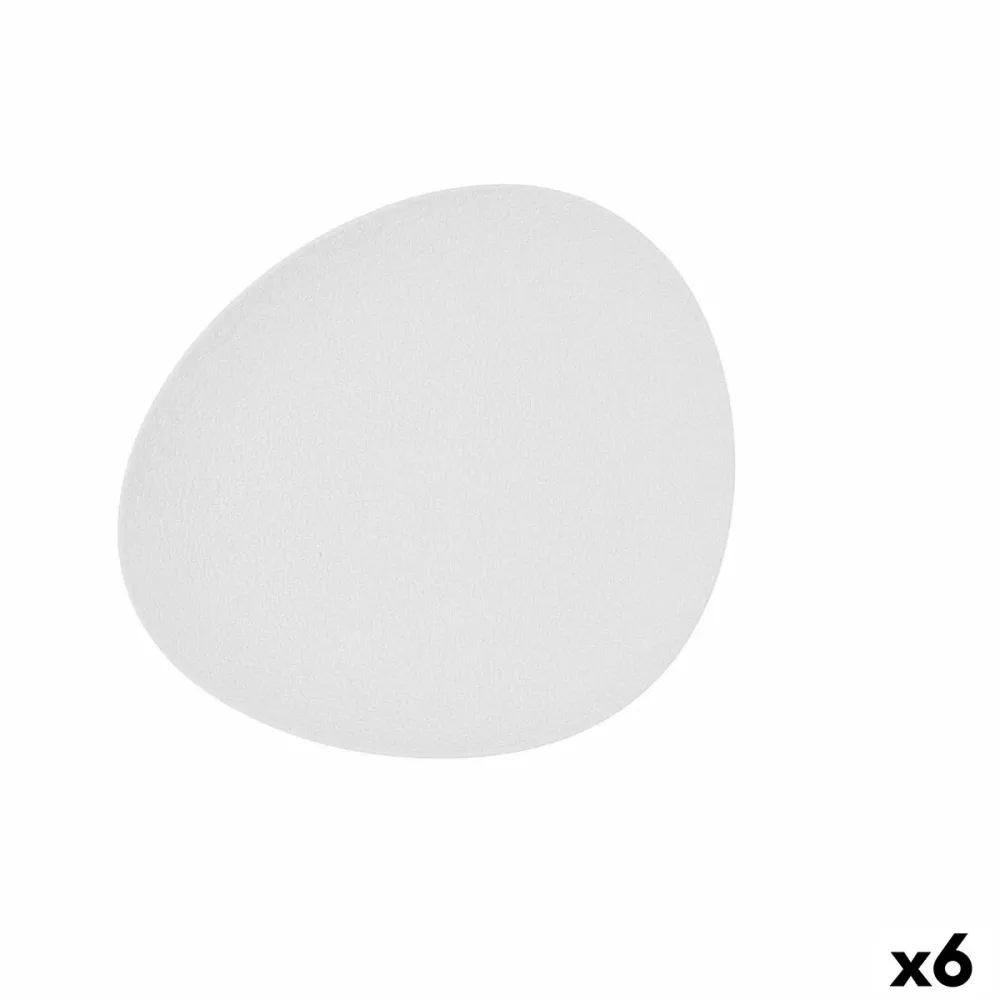 Platou Plat Bidasoa Fosil Alb Ceramică Oval 28 x 24,8 x 2,5 cm (6 Unități)
