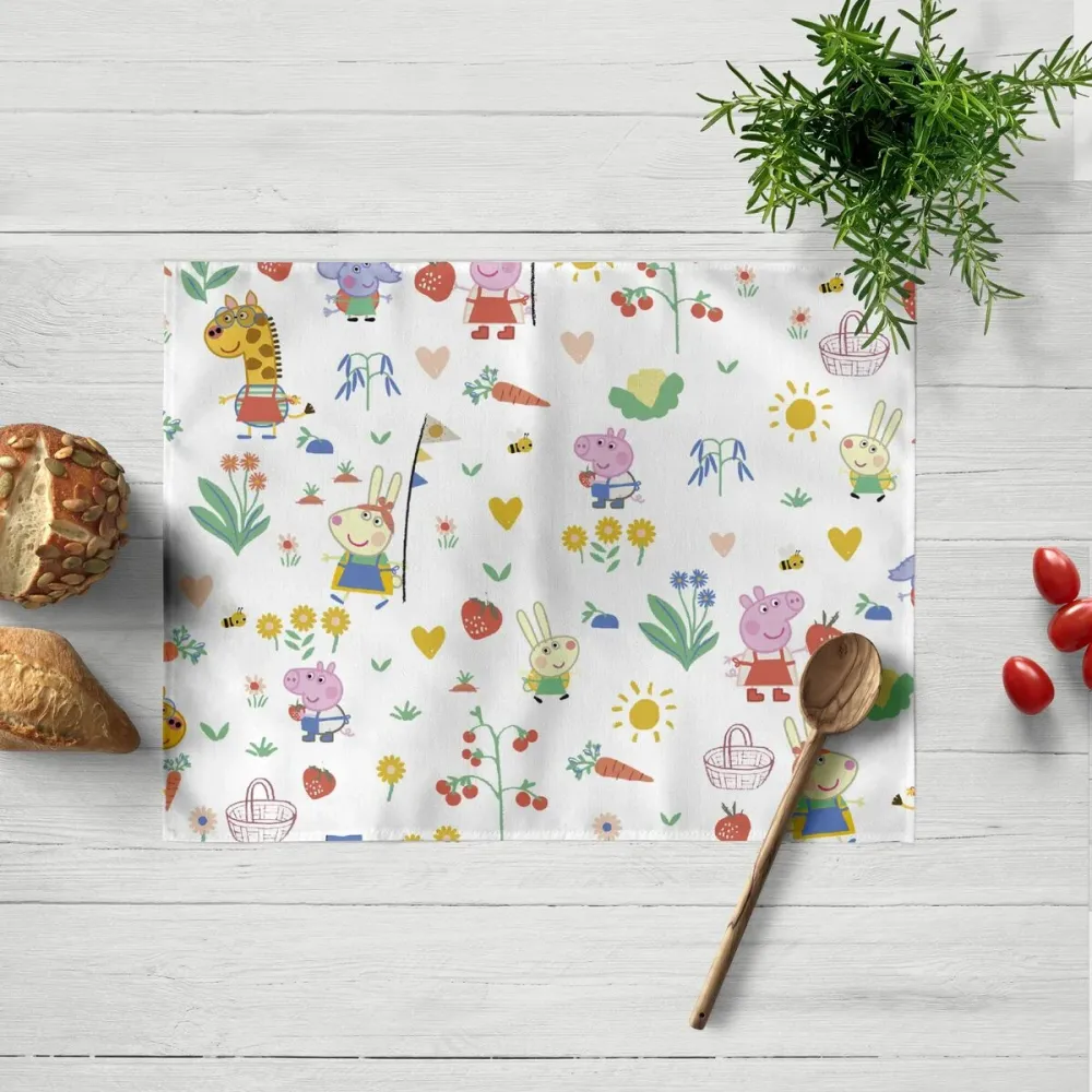 Suport pentru farfurii Kids&Cotton Vegetables 02 Multicolor 45 x 35 cm 2 Unități