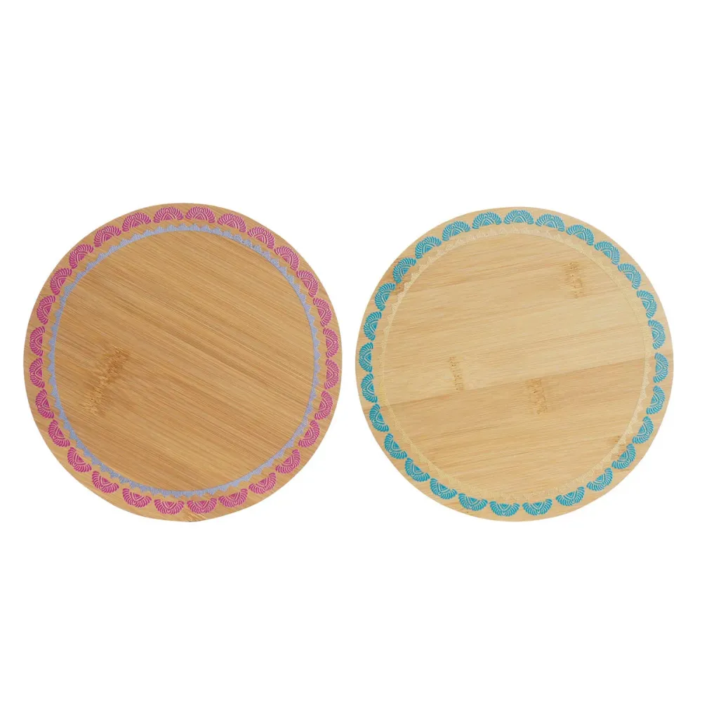 Suport Protecție pentru Masă DKD Home Decor Boho 20 x 20 x 1 cm Turquoise Castaniu Colonial