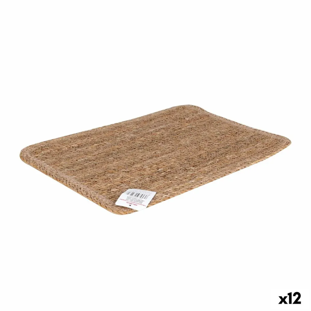 Suport Protecție pentru Masă Privilege răchită Dreptunghiular 40 x 30 x 0,5 cm (12 Unități)