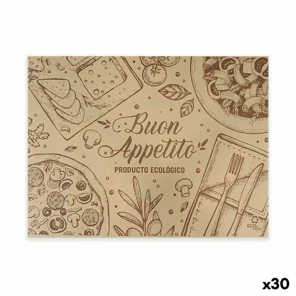 Table mat set Algon Buon Apetito De unică folosință hârtie kraft 40 Piese 30 x 40 cm (30 Unități)