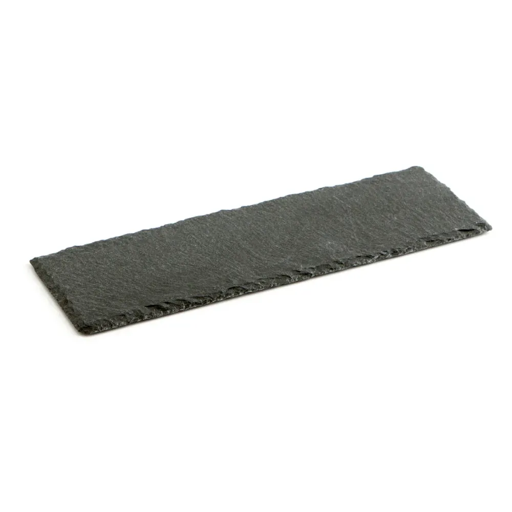 Tavă din Ceramică Efect Ardezie Quid Gastro Fun Negru (30 x 10 cm) (12 Unități)
