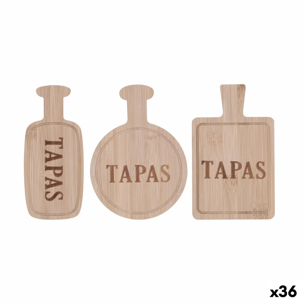 Tavă de servit Quid Tapas Lemn (36 Unități)