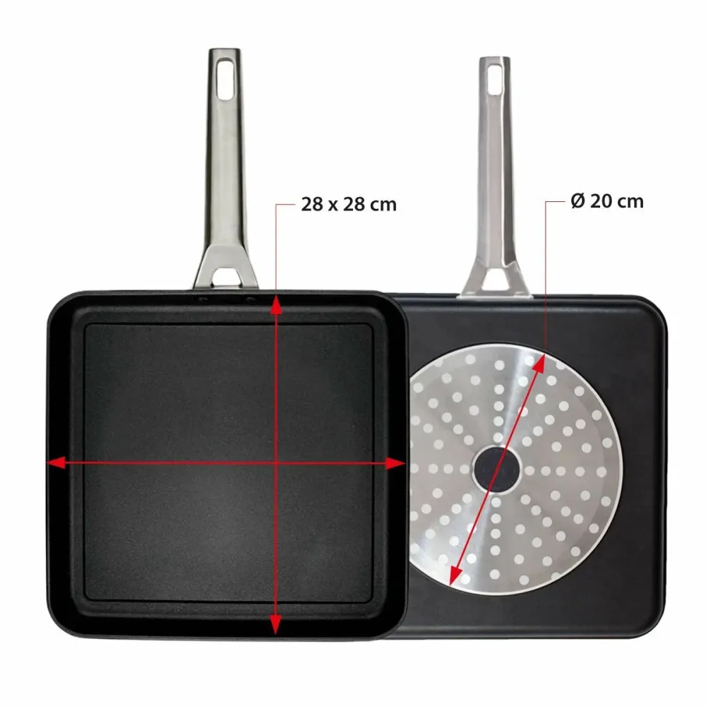 Tigaie Valira AIRE 23X23 Ø 23 cm Negru Metal Aluminiu