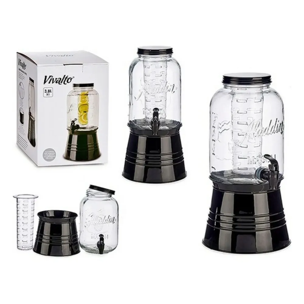 Ulcior din Sticlă Transparentă Vivalto Răcitor Robinet Plastic 3800 ml