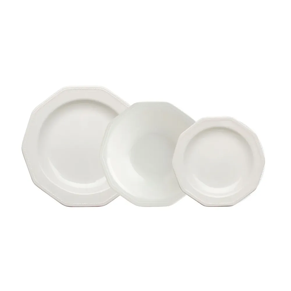 Veselă Queen´s Churchill Artic White Alb Ceramică 12 Piese