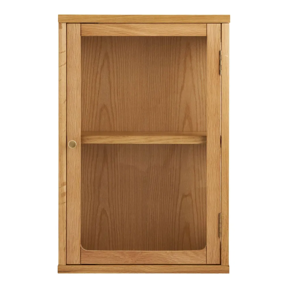 Zamora Vitrina suspendata, stejar/furnir de stejar/sticla calita, natur 20x40x60 cm
