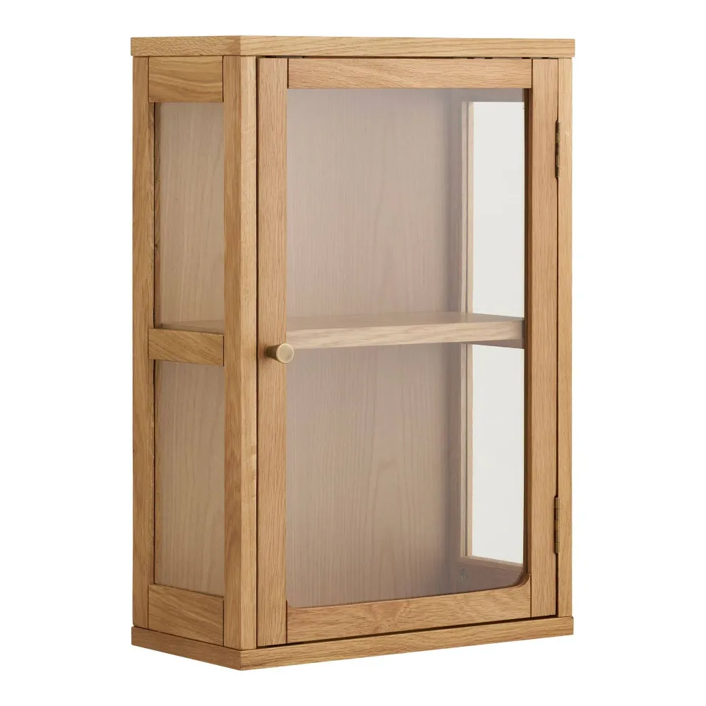 Zamora Vitrina suspendata, stejar/furnir de stejar/sticla calita, natur 20x40x60 cm
