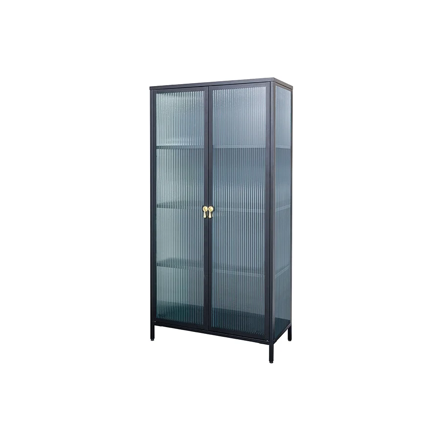 Vitrina neagra din metal Amsterdam 160 Poetic