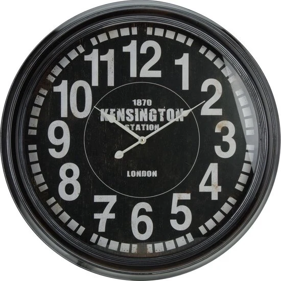 Ceas de perete LONDON Kensington, negru, 63 cm