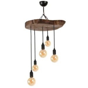 Candelabru Lemn 5 Becuri