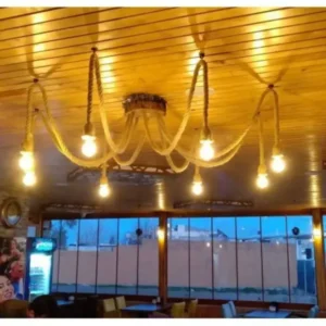 Candelabru rustic 8 funii